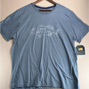 NWT Bass Creek Outfitters by Horizon T-Shirt XL Men's Blue Performance Tee Soft